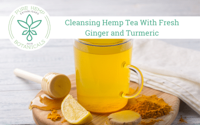 Cleansing Hemp Tea With Fresh Ginger and Turmeric