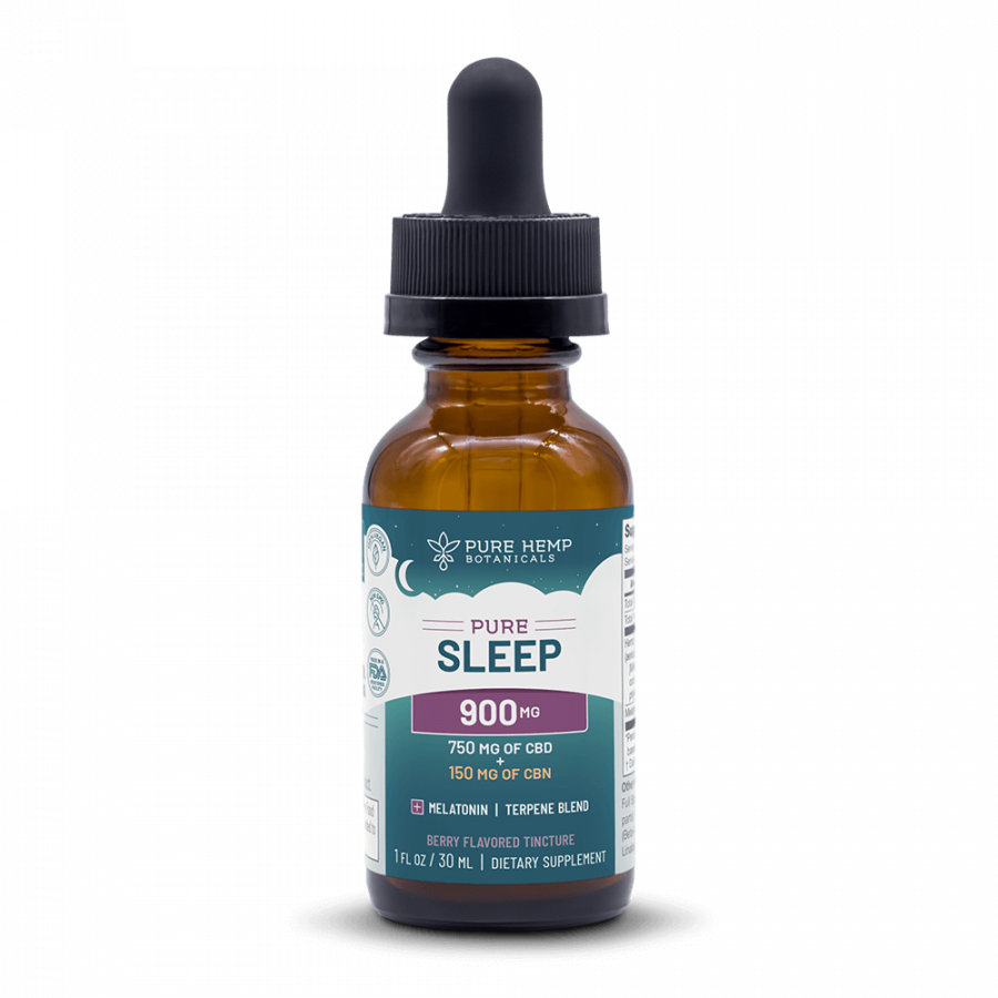 900mg Pure Sleep CBD + CBN Tincture - Pure Hemp Botanicals