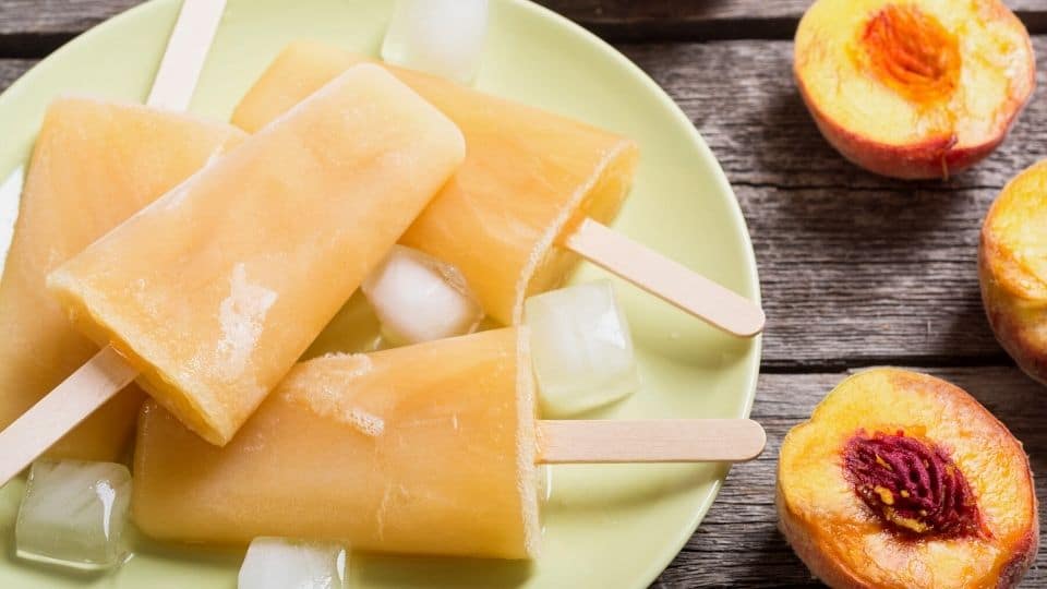 Ginger Peach Popsicles Infused with CBD